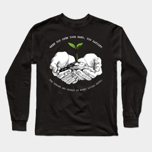 'The Hunger and Thirst Of Living Thing' Food and Water Relief Shirt Long Sleeve T-Shirt